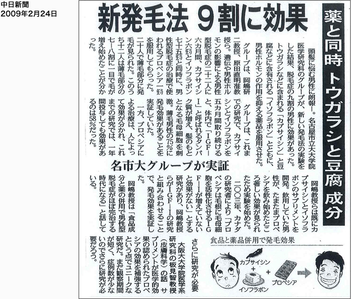 中日新聞2009年2月24日