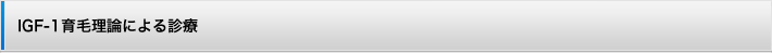 IGF-1育毛理論による診療